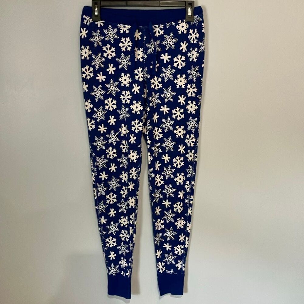 Hanna Andersson Snowflake Pajama Pants Size Small Christmas Holiday #786